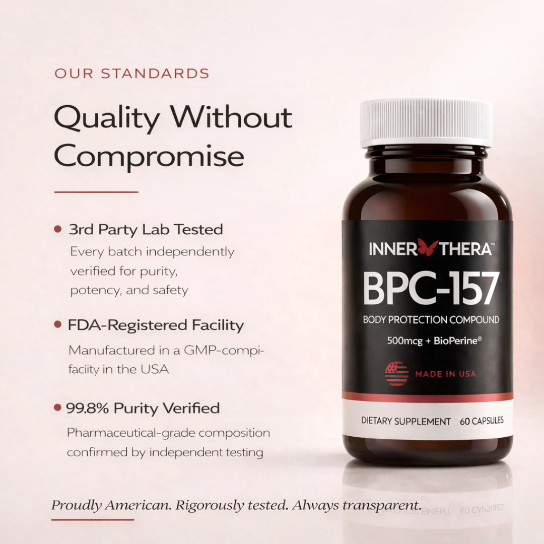 Innerthera BPC 157 500mcg - 2 Month Supply - Made in USA Innerthera BPC 157 500mcg - 2 Month Supply - Made in USA